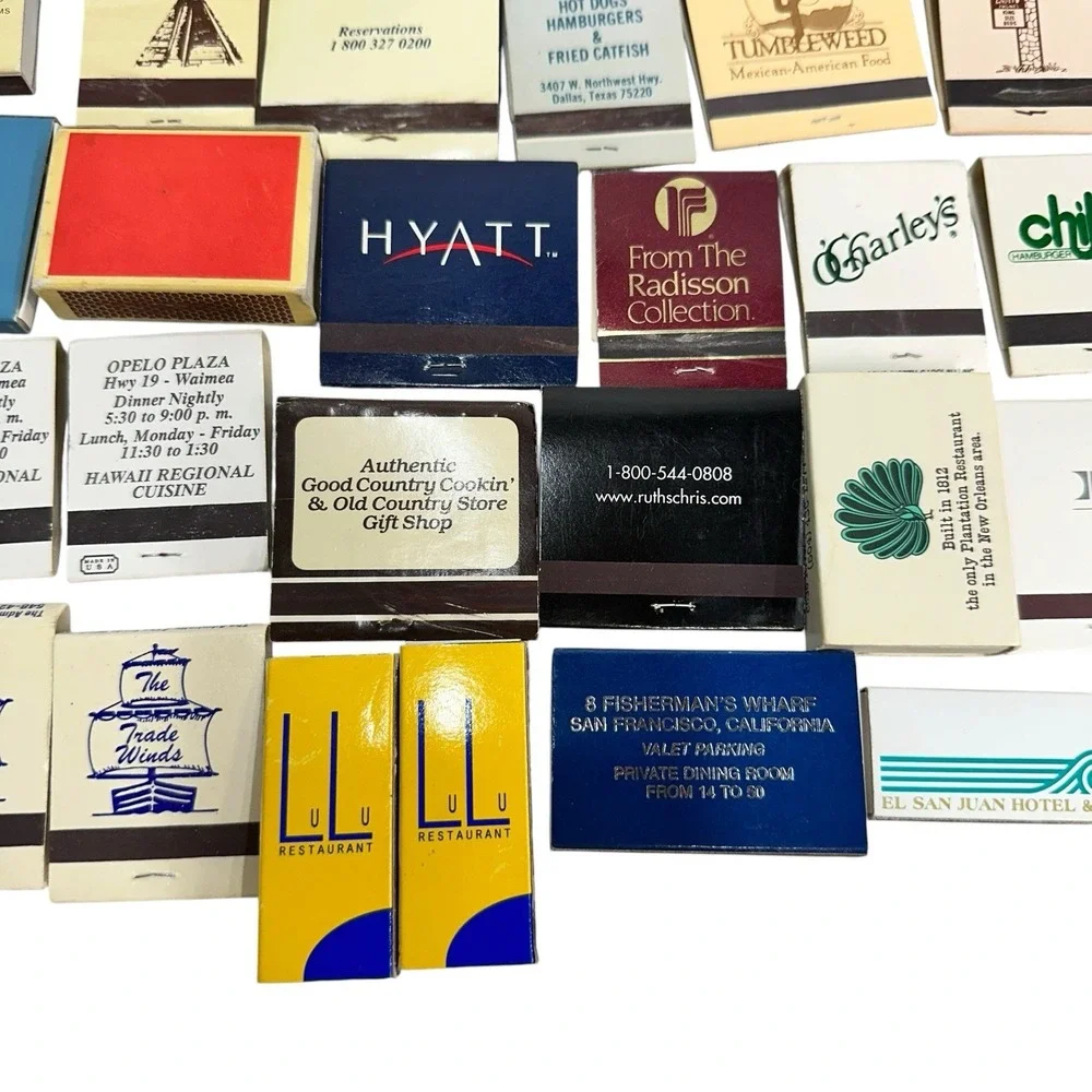 Huge Lot Of 100+ Matchbooks & Boxes From Various locations